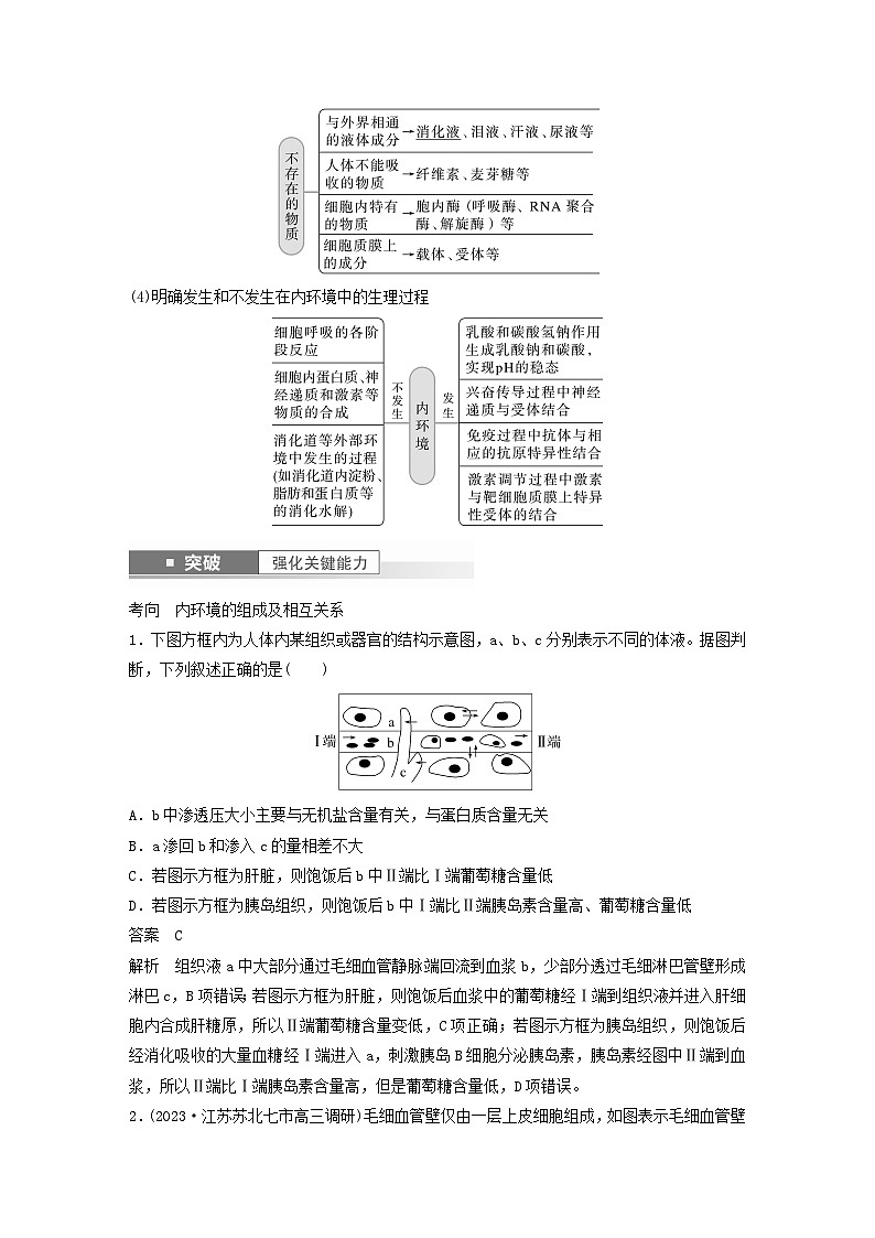 2024届高考生物一轮复习教案第八单元生命活动的调节第4课时内环境的稳态(苏教版)第3页