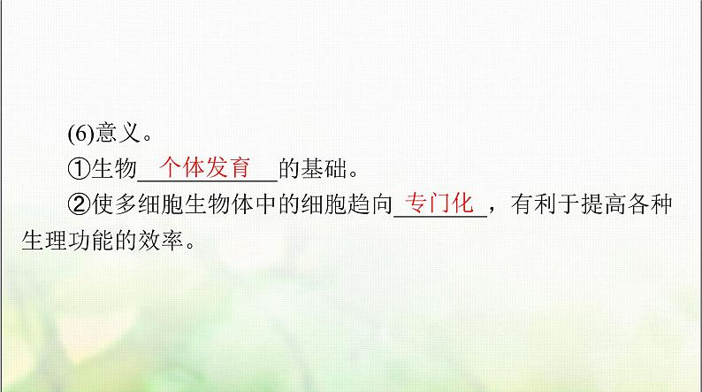 高考生物一轮复习必修1第6章第2、3节细胞的分化、细胞的衰老和死亡课件第5页