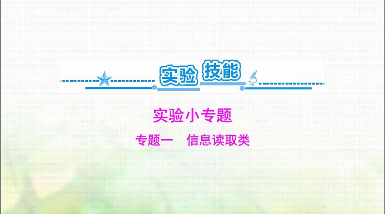 高考生物一轮复习选择性必修3实验技能课件第1页