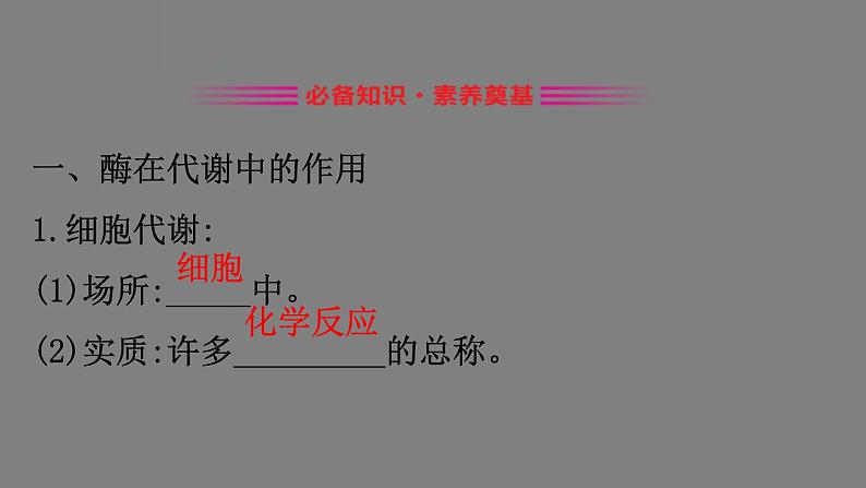 5.1降低化学反应活化能的酶 第1课时 课件 高一上学期 人教版(2019)高中生物必修一03