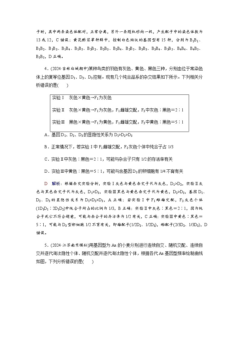 高考生物一轮复习课时练习(十六)含答案第3页