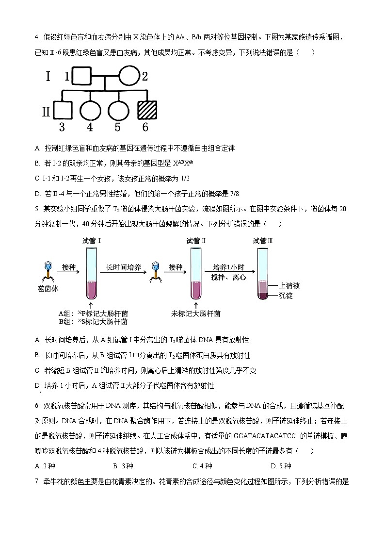 河南省南阳市2023-2024学年高一下学期期末考试生物试卷(Word版附解析)02