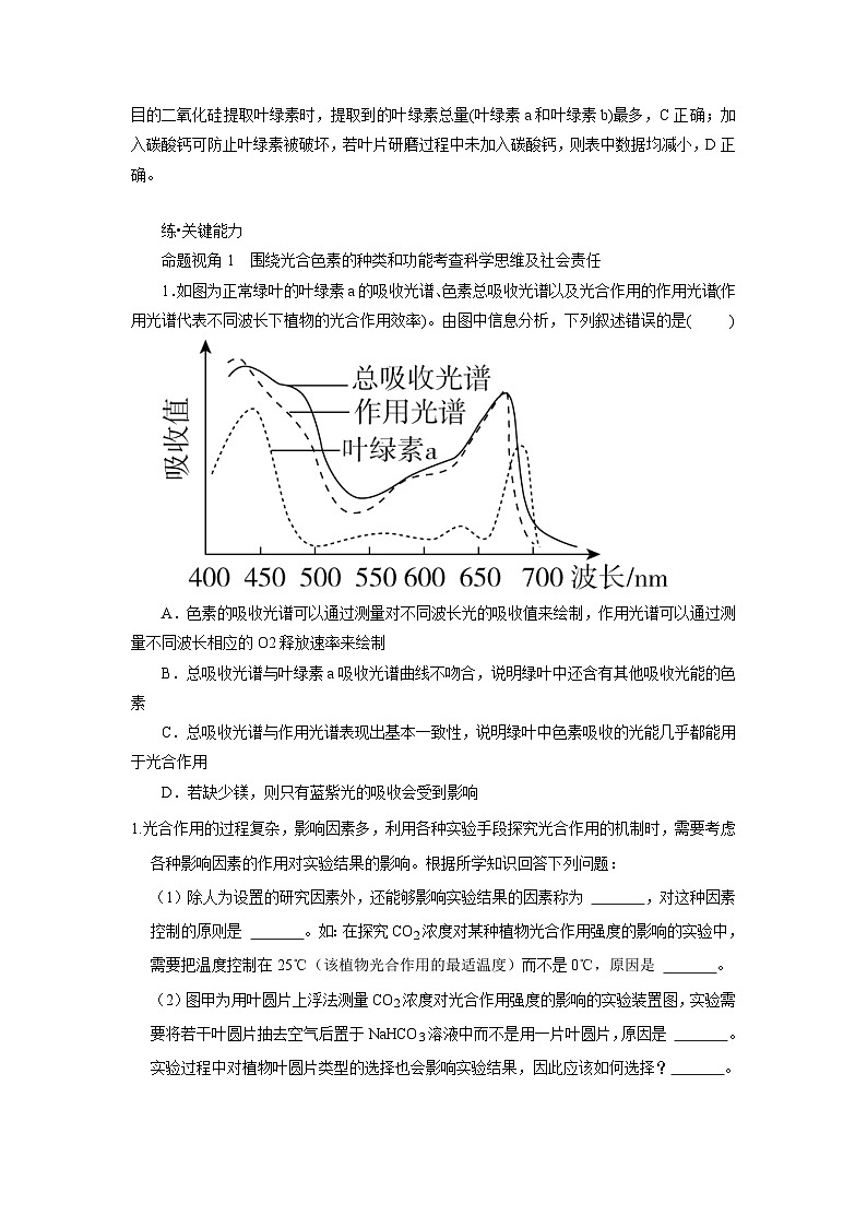 高考生物一轮复习学案光合作用第3页