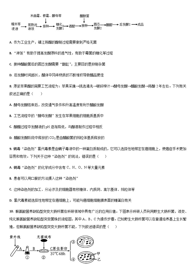 吉林省通化市梅河口市第五中学2024-2025学年高三上学期开学考试生物学试题(含答案)第3页