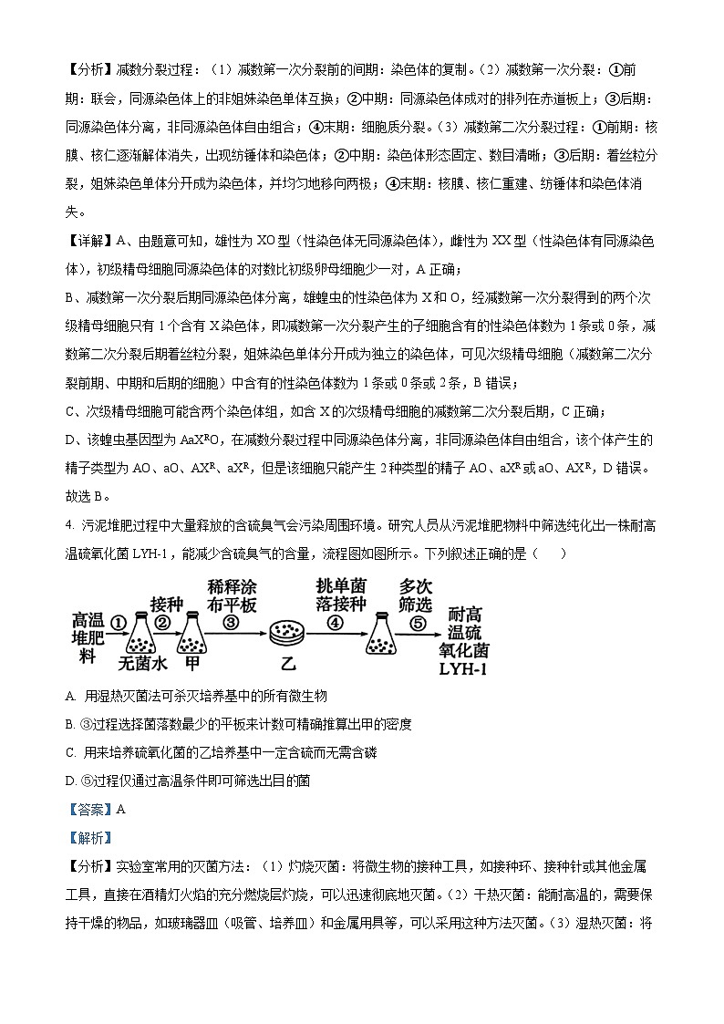 广东省韶关市2023-2024学年高二下学期期末生物试题(原卷版+解析版)03