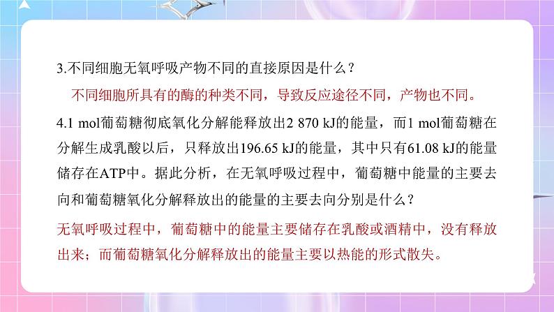 人教版(2019)高中生物必修一 5.3.2《无氧呼吸和细胞呼吸原理的应用》课件08