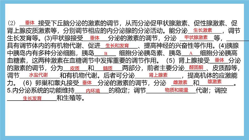人教版高二生物选择性必修一 第3章 《体液调节》复习课件第7页