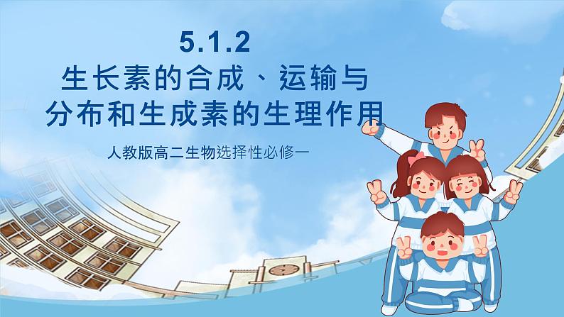 人教版高二生物选择性必修一 5.1.2 《生长素的合成、运输与分布和生长素的生理作用》课件第1页