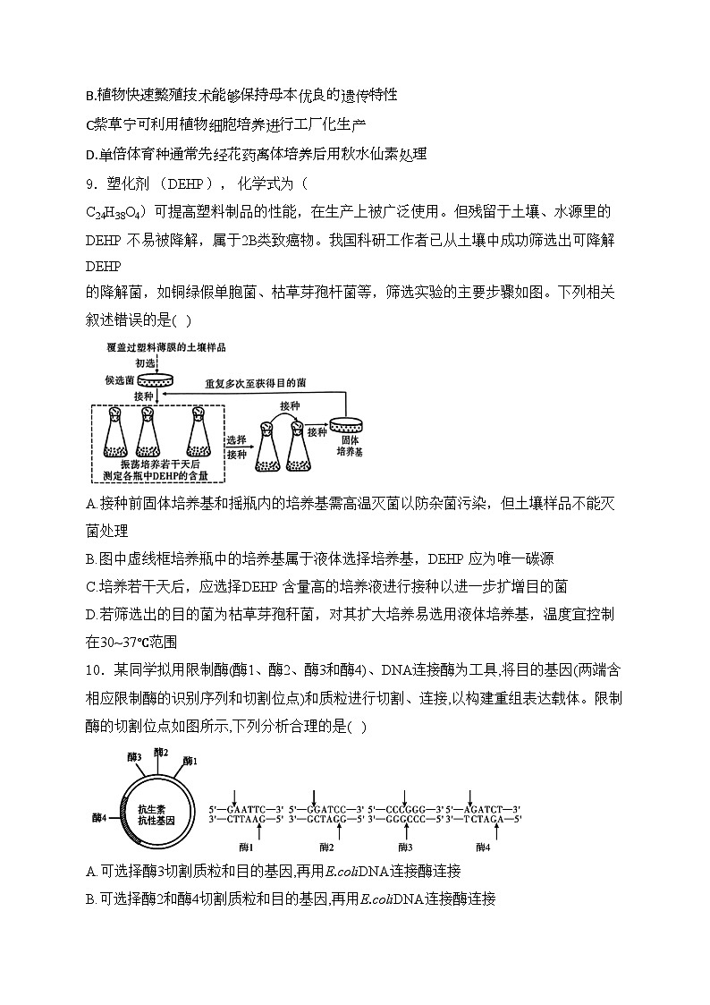 吉林省2023-2024学年高二下学期7月期末考试生物试卷(含答案)第3页