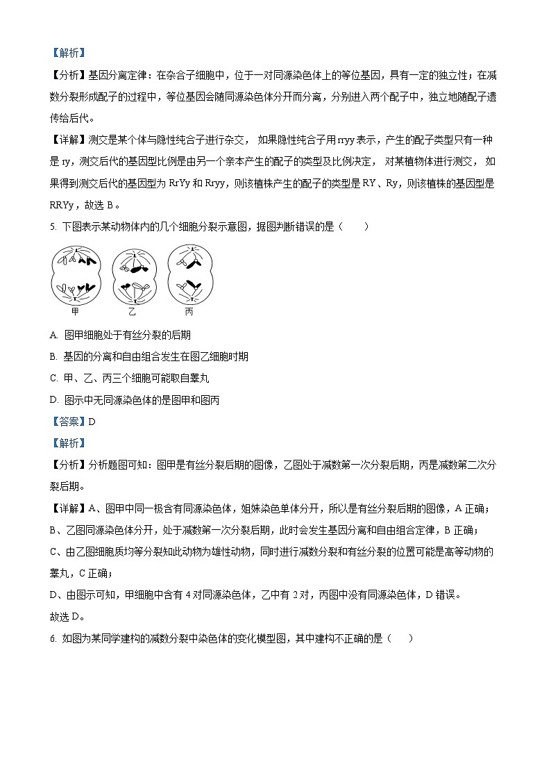 黑龙江省绥化市第二中学2024-2025学年高二上学期开学检测生物试卷(解析版)第3页