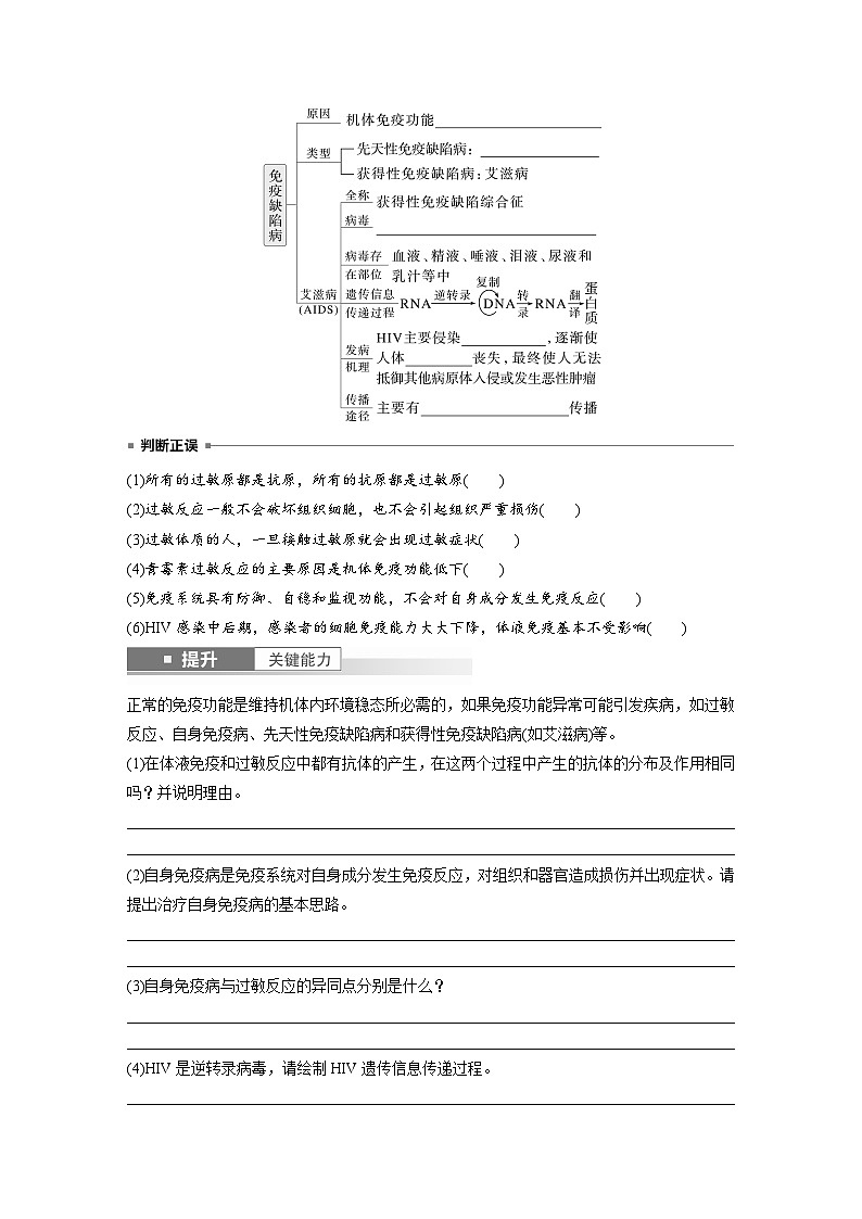 第八单元 第43课时 免疫失调及免疫学的应用-2025年高考生物大一轮复习(课件+讲义+练习)学生版第3页