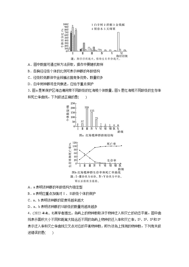 第九单元 课时练47 种群的数量特征-2025年高考生物大一轮复习(课件+讲义+练习)专练第2页