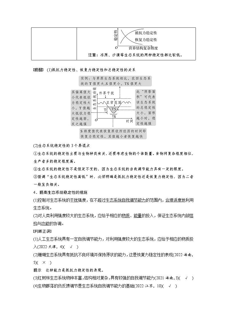第九單元　第54課時(shí)　生態(tài)系統(tǒng)的穩(wěn)定性-2025年高考生物大一輪復(fù)習(xí)（課件+講義+練習(xí)）教師版第3頁(yè)