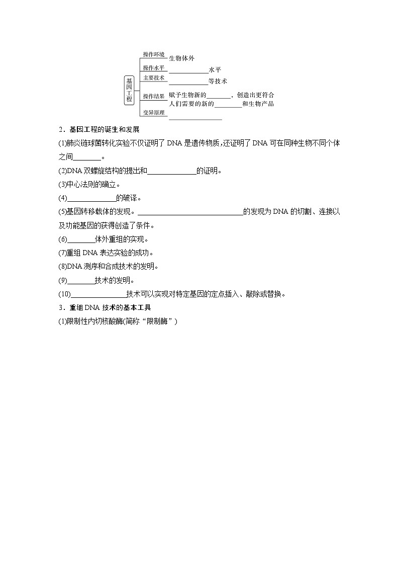 第十单元 第61课时 基因工程的基本工具和基本操作程序-2025年高考生物大一轮复习(课件+讲义+练习)学生版第2页