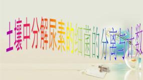 生物选修1《生物技术实践》课题2 土壤中分解尿素的细菌的分离与计数完美版ppt课件