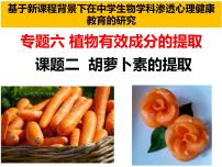 高中生物人教版 (新课标)选修1《生物技术实践》课题2 胡萝卜素的提取精品课件ppt