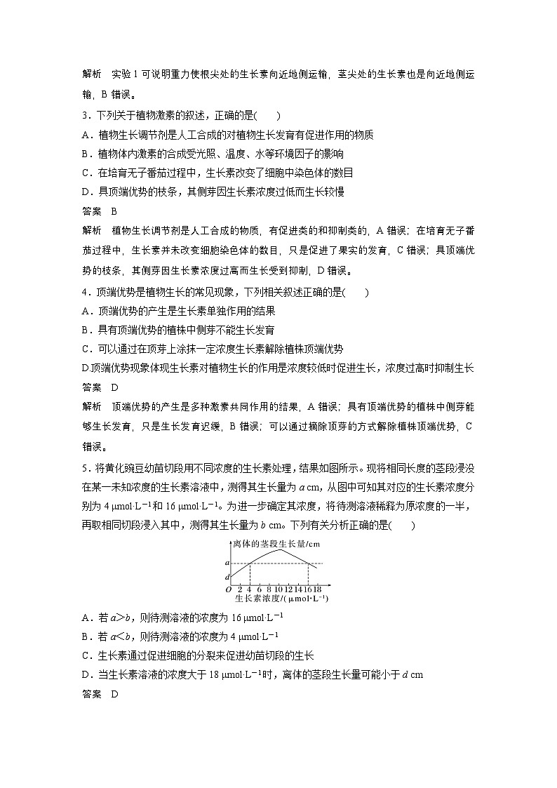 2024高中生物选择性必修第一册(人教版2019)同步讲义第5章章末检测试卷(五)(Word版附解析)第2页