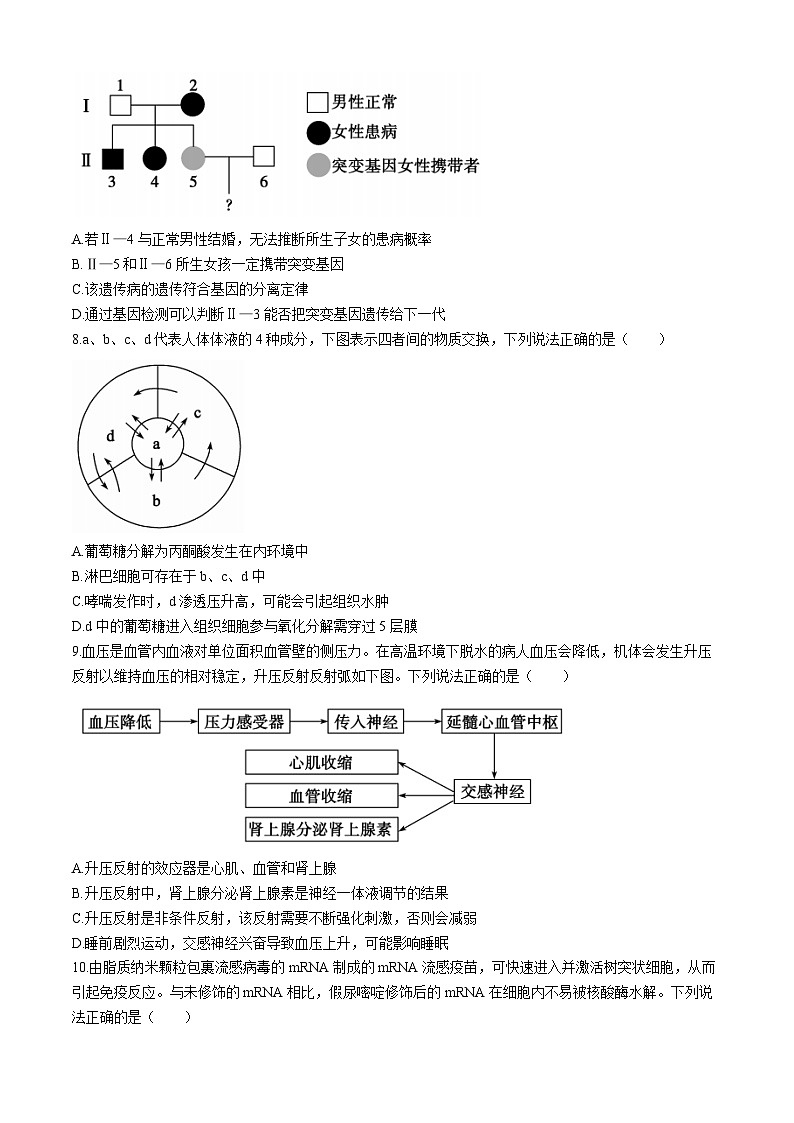 山东省德州市2024-2025学年高三上学期开学考试生物试题(含答案)第3页