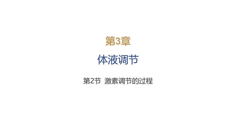 2024-2025学年生物 人教版 选择性必修一 激素调节的过程 课件第1页
