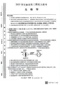 2025届安徽省皖南八校高三摸底考试 生物试卷（附参考答案）