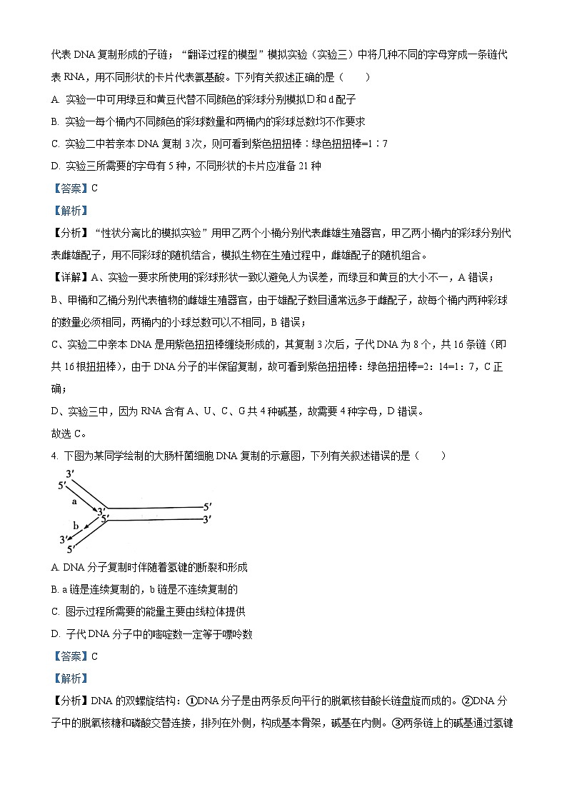 河南省周口市郸城县郸城二高、郸城三高2024-2025学年高二上学期开学考试生物试题(解析版)第3页