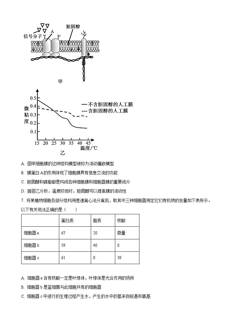陕西省韩城市象山中学2024-2025学年高三上学期第一次月考生物试题(原卷版)03