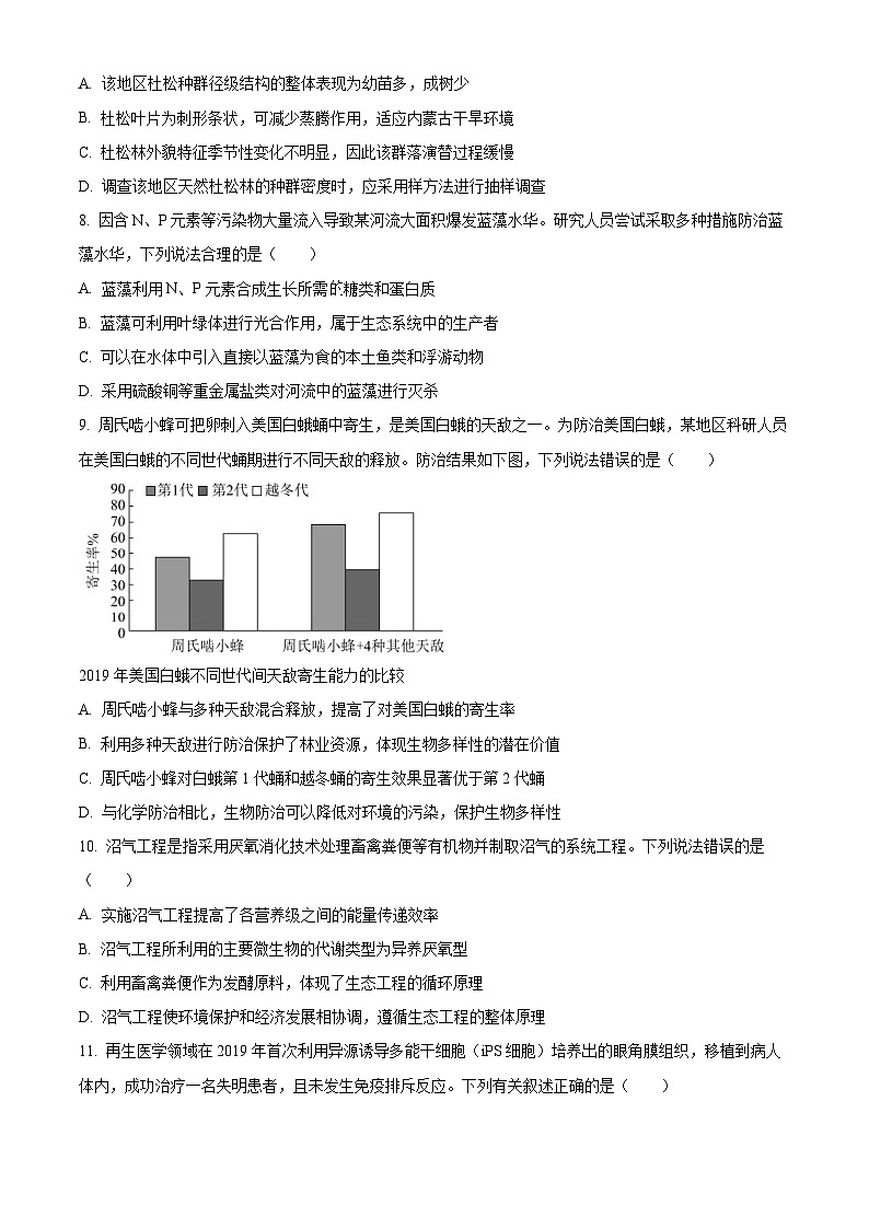 北京市丰台区2023-2024学年高三上学期期末考试生物试卷(Word版附解析)03