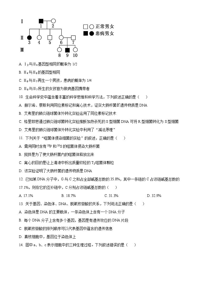 四川省广安市第二中学2024-2025学年高二上学期开学考试生物试题(原卷版+解析版)03