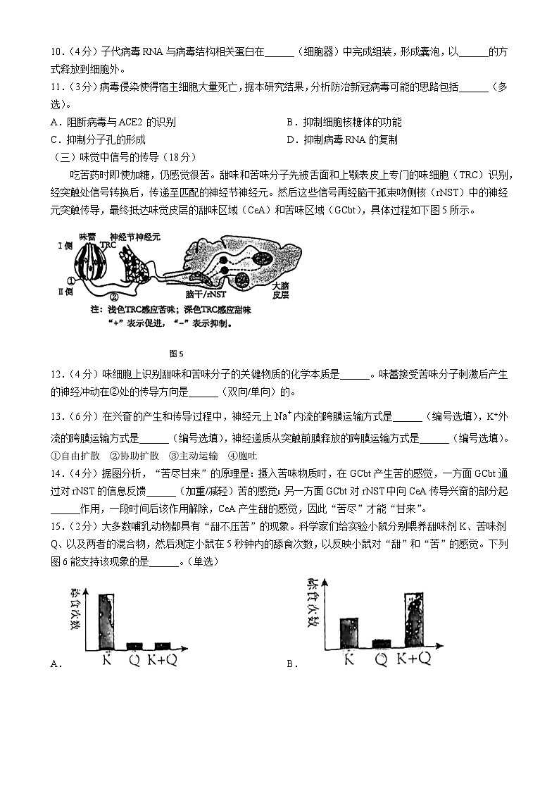上海市浦东新区华东师范大学第二附属中学2024-2025学年高三上学期第一次月考生物试题第3页