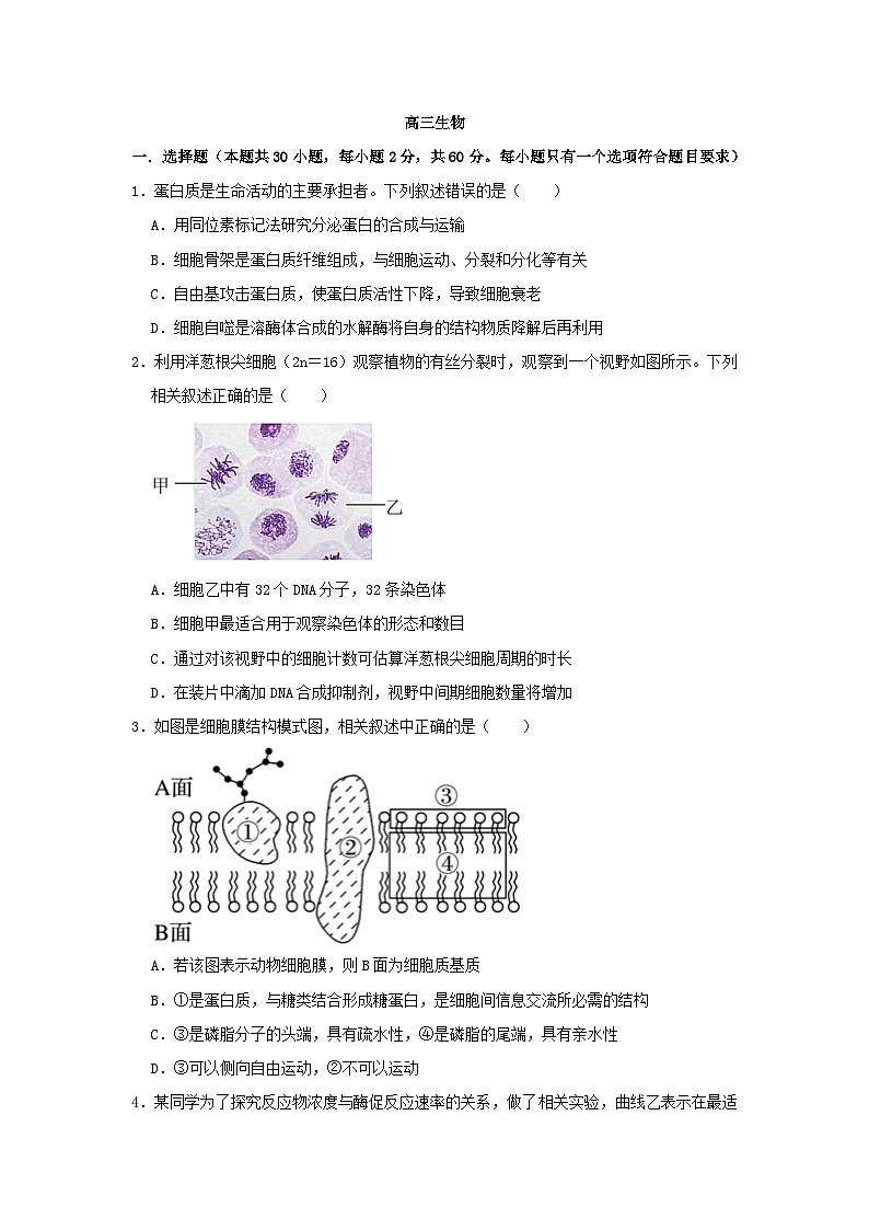 河南省南阳市2023_2024学年高三生物上学期12月月考试题含解析01