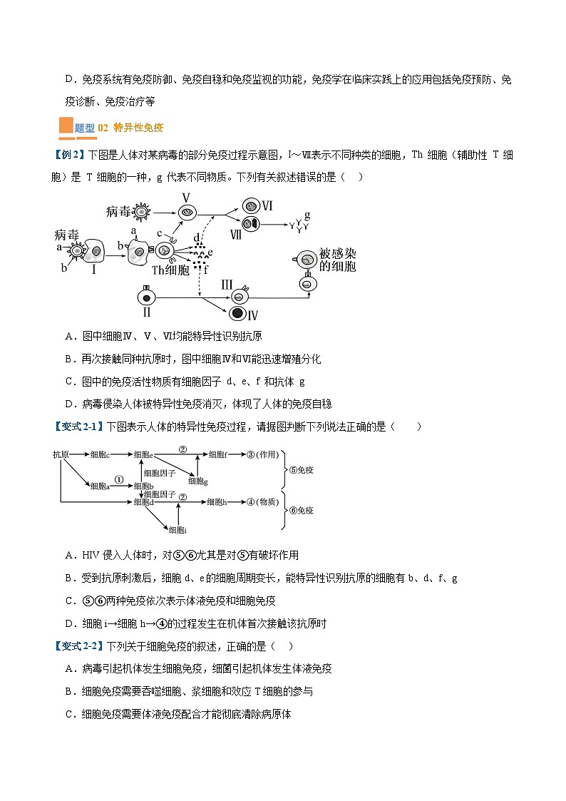 专题14 免疫调节(4大题型)(原卷版)第2页