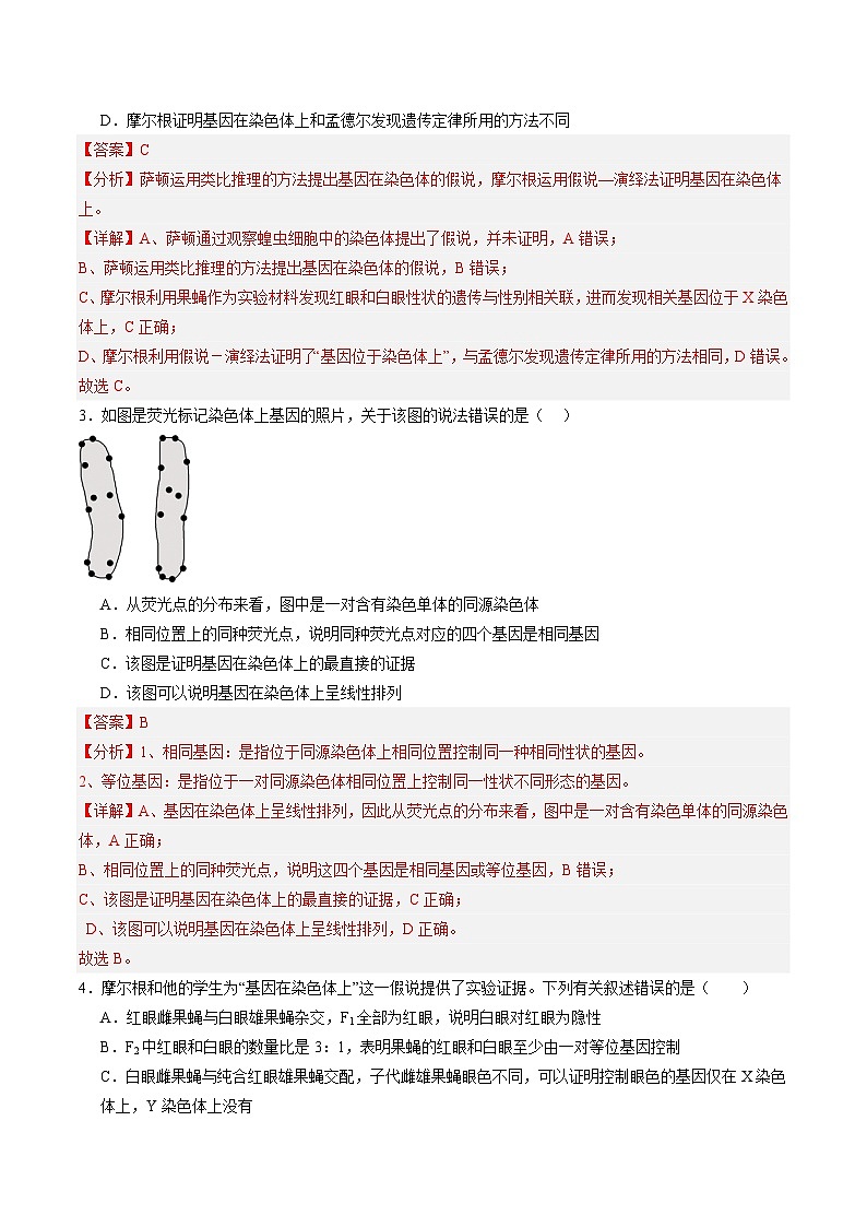 考点通关卷17 伴性遗传和人类遗传病(解析版)第3页