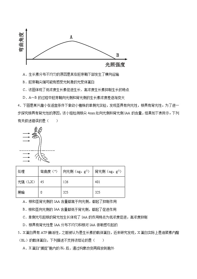 考点通关卷29  植物生命活动的调节(原卷版)第3页
