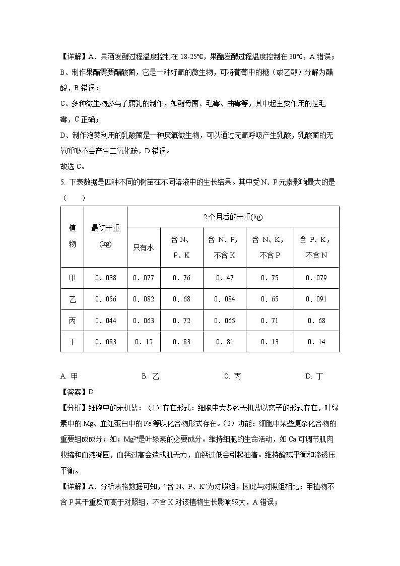 【生物】黑龙江省佳木斯市三校联考2023-2024学年高二下学期7月期末试题(解析版)第3页
