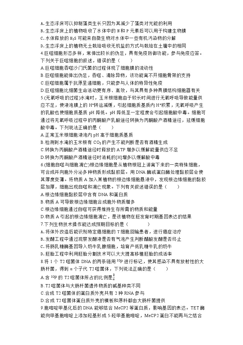 河南省焦作市博爱县第一中学2024-2025学年高三上学期9月月考生物试题第2页