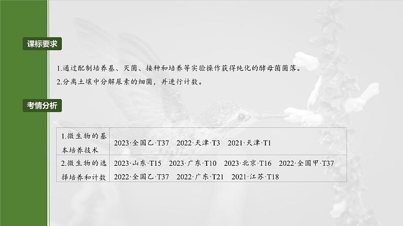 2025届高三生物一轮复习课件第十单元 第57课时 微生物的培养技术与应用第2页