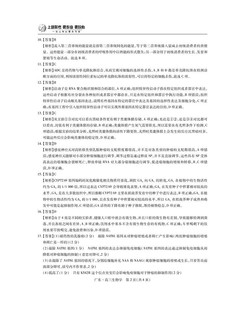 广东省上进教育(稳派联考)2024-2025学年高三上学期10月月考生物试题(PDF版附答案)02