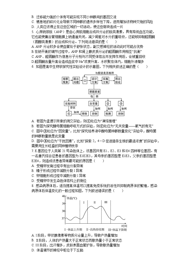 2024届湖南省湘阴县第二中学高三高考猜题卷生物试题第2页