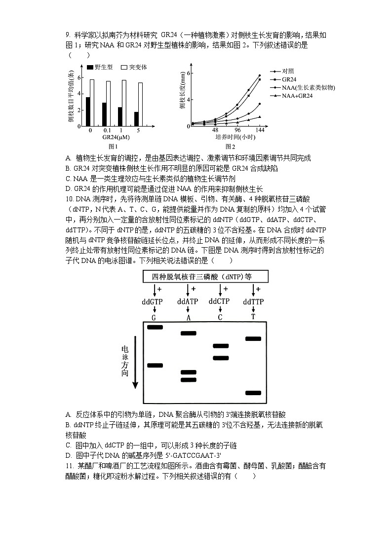 2024届湖南省湘阴县第二中学高三高考猜题卷生物试题第3页