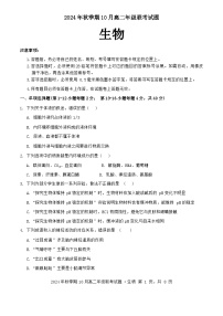 廣西壯族自治區(qū)玉林市2024-2025學(xué)年高二上學(xué)期10月聯(lián)考生物試題