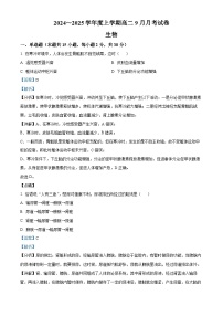 黑龙江省绥化市绥棱县第一中学2024-2025学年高二上学期9月月考生物试题(Word版附解析)