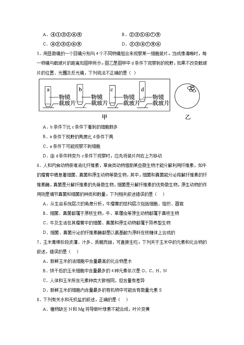 广东省汕头市潮南区龙岭中英文学校2024-2025学年高一上学期10月月考生物试题02