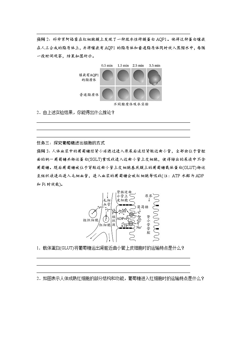 第4章 第1节 第2课时 被动运输(学生版)第3页