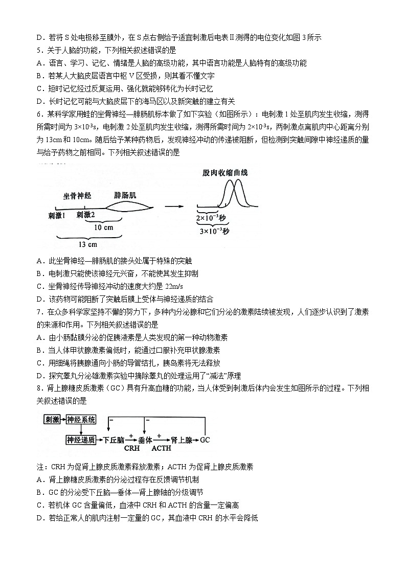 山东省菏泽市鄄城县第一中学2024-2025学年高二上学期10月月考生物试题第2页