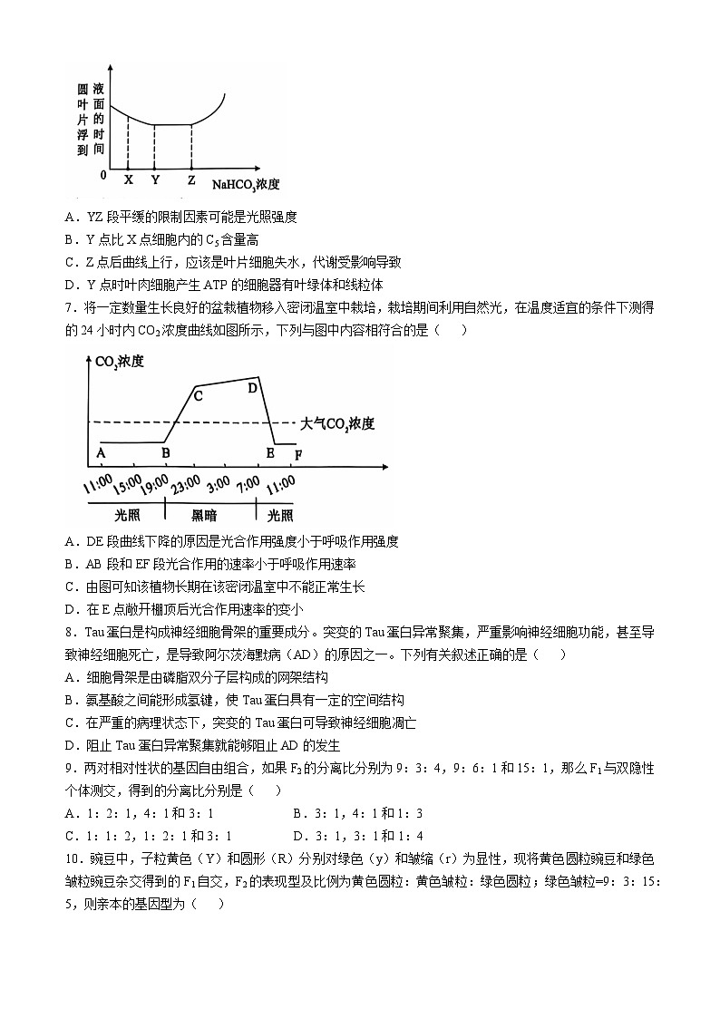辽宁省重点高中沈阳市郊联体2024-2025学年高三上学期10月月考试题 生物 Word版含答案03
