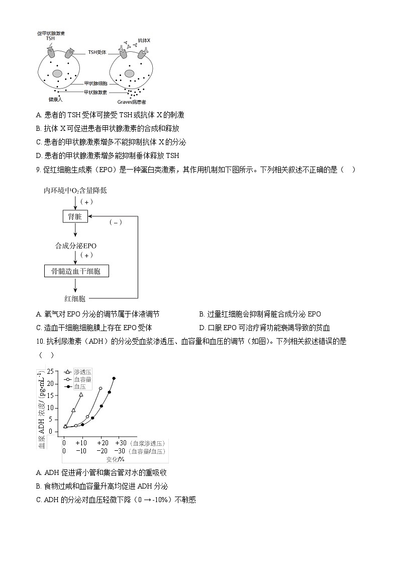 2023北京一六一中高二上学期期中生物试卷(教师版)第3页