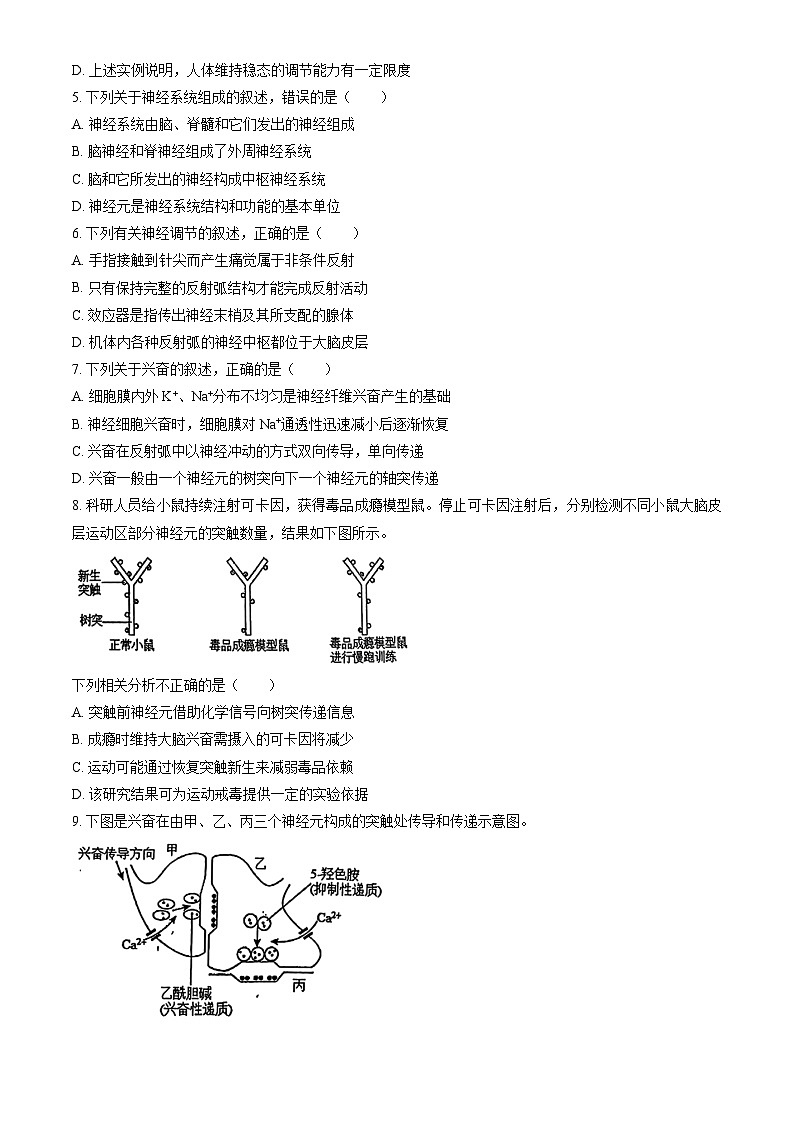 2023北京人大附中高二上学期期中生物试卷(教师版)第2页