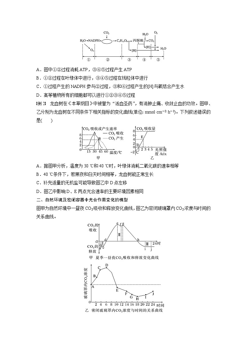 高中生物(人教版)新教材同步必修第一册课件+讲义 第5章 微专题四 光合作用与细胞呼吸的关系、曲线模型及相关实验设计03