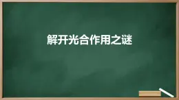 解开光合作用之谜高中生物苏教版（2019） 必修1 分子与细胞 课件