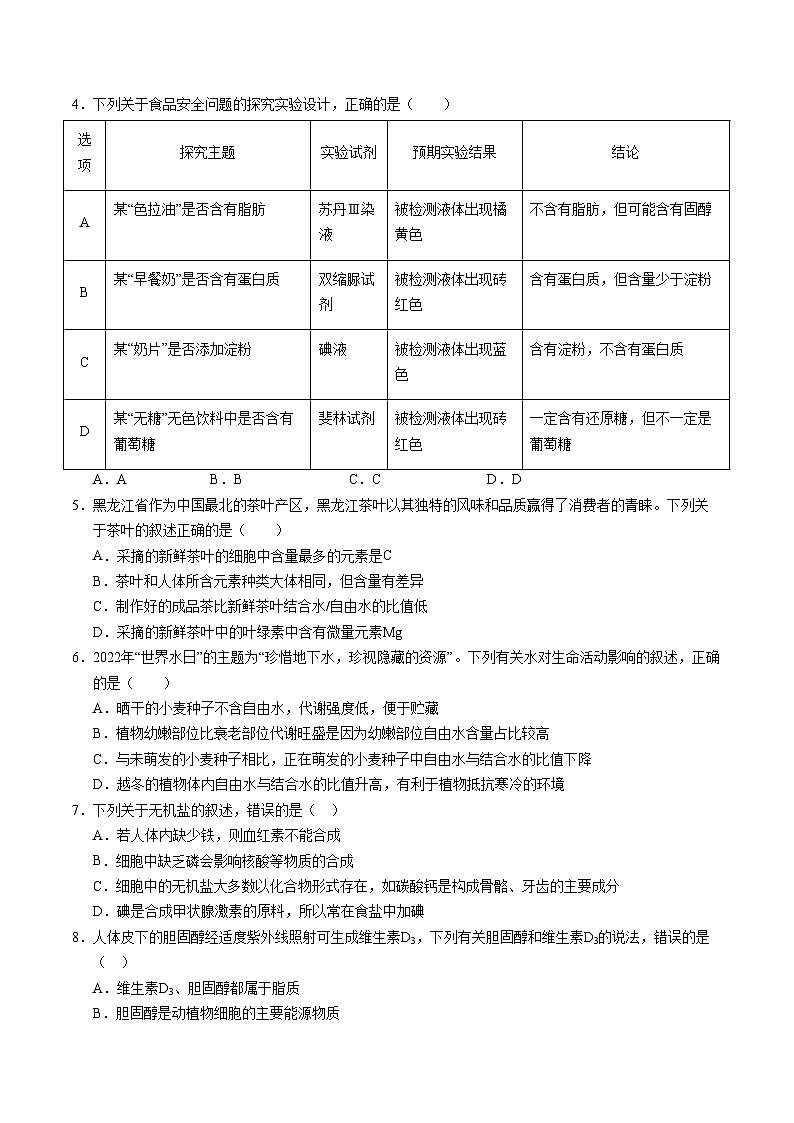 （新八省通用，第1_4章）【測試范圍：第1~4章】（考試版A4）（新八省通用）第2頁